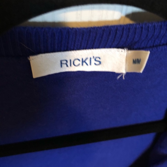 🛍 3/$20 SALE Ricki’s Cobalt Open Front Cardigan - Picture 2 of 5
